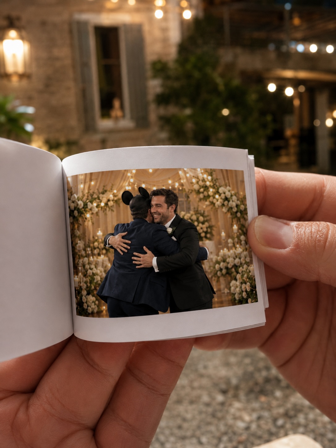 FlipStory – flipbook mariage animé résultat final tenu en main